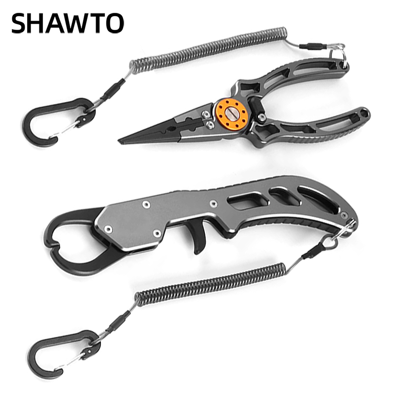 Fishing Equipment Essentials - Shawto Angelzubehör, Fischlippenzange, Angelzange, Hakenentferner, komplettes