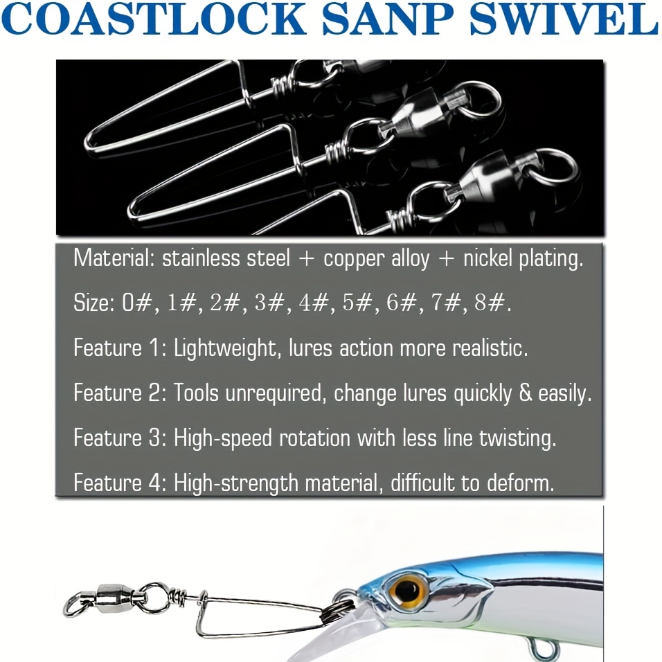 10 Stück langlebige Angelwirbe – Ice Fishing Tip Up Bewertung und Preis