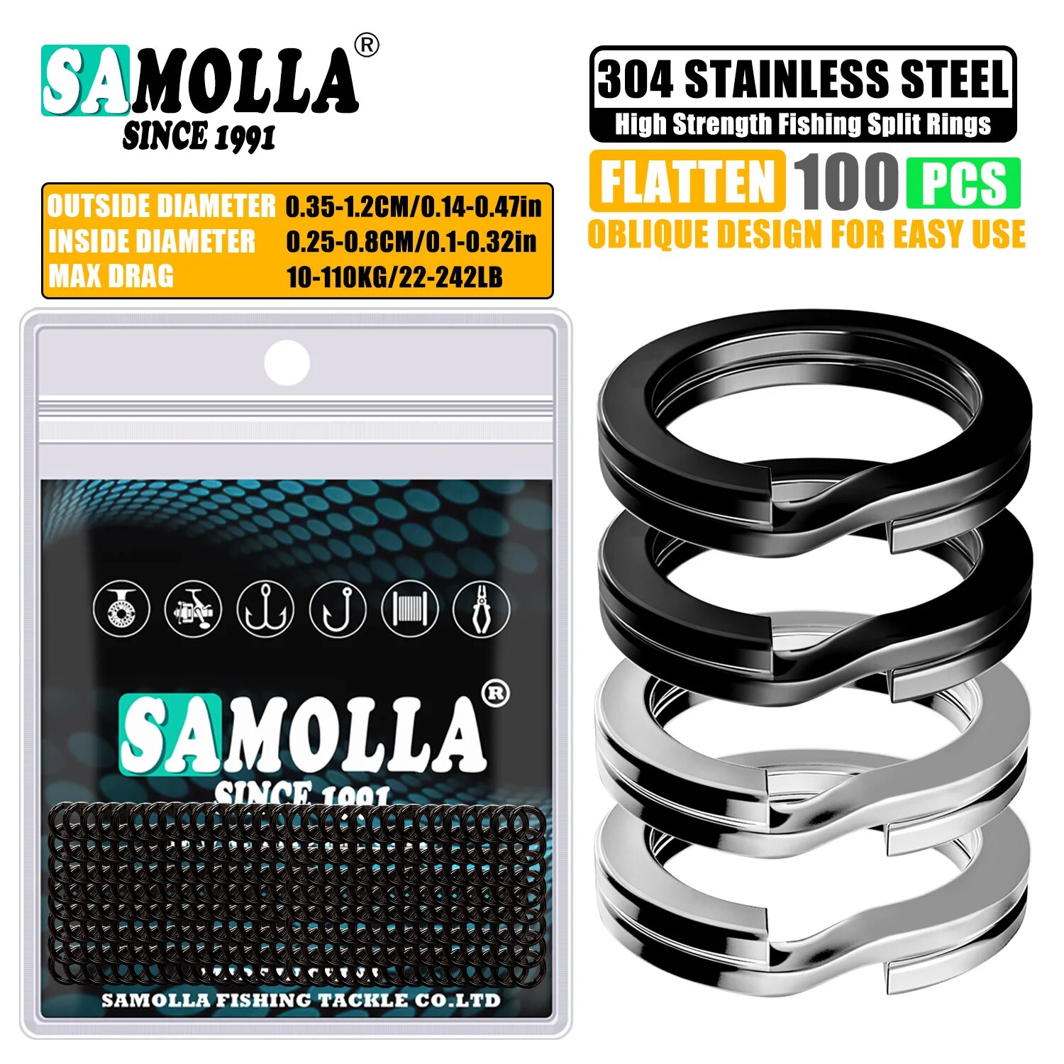 100 stücke Angeln Split Ringe  – Fishing Equipment Cheap Bewertung und Preis