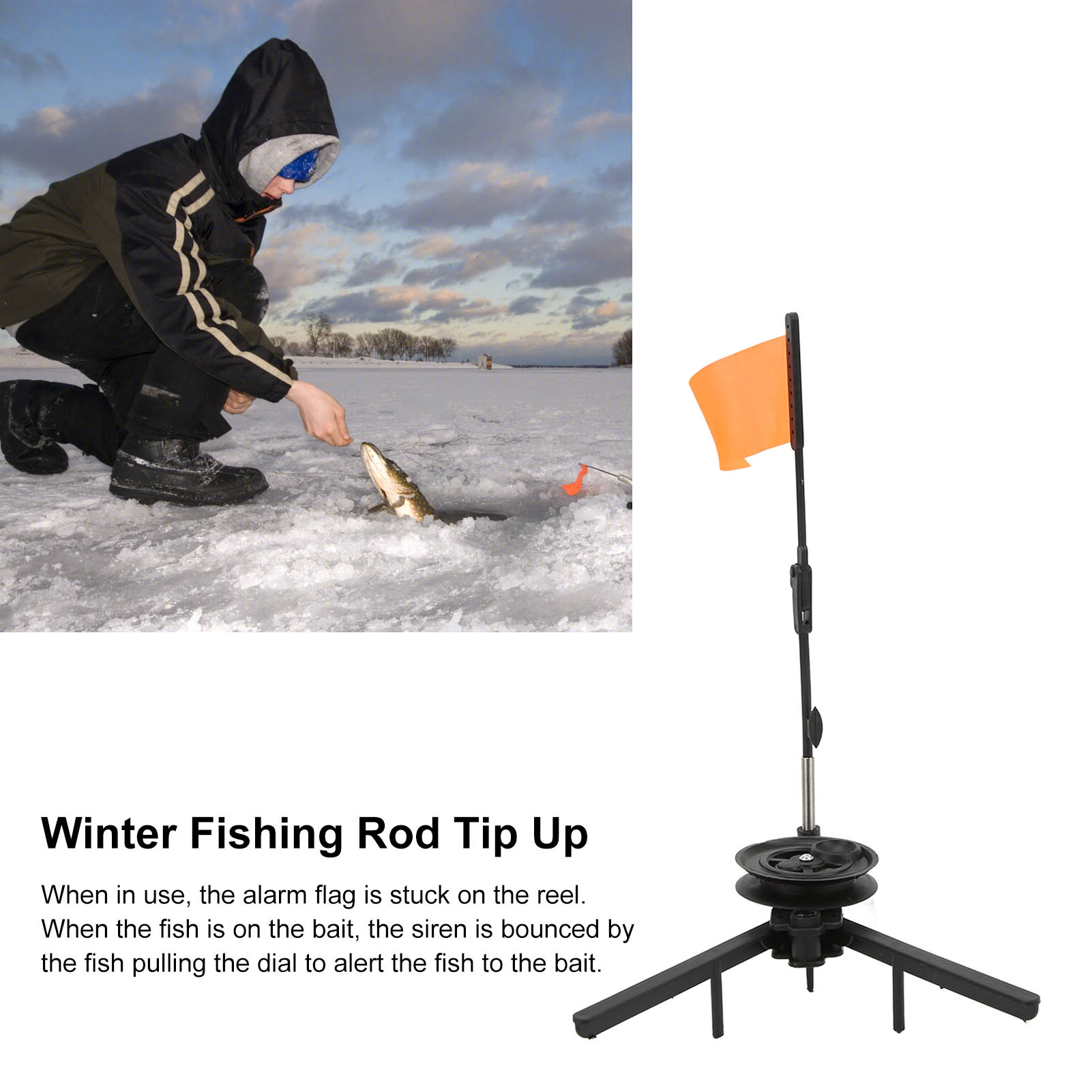 Faltbare Eisfischerrute mit Fl – Ice Fishing Tip Up Bewertung und Preis